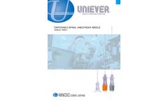 UNIEVER - Model Pencil Point - Disposable Spinal Anesthesia Needles Brochure