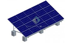 Photons Solar - Aluminum Ground Mounting System with Concrete Base