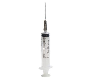 AldarMed - Model LS0521G1 - Hypodermic Syringe with Gasket, Needle 5 cc luer slip 21Gx1``