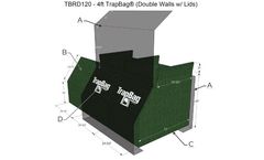 TrapBag - Model TBRD120 - 4ft Barriers - Double Walls w/ Lids - 15m (50 ft) Sections