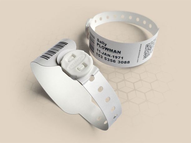 Brenmoor - Model FAST100 LCB - Low-Cost Adult Printable Hospital Wristbands