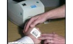 The BRENMOOR SKIN label which can be printed and safely attached to human skin. - Video