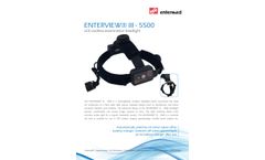 Entermed ENTERVIEW - Model III-5500 - Rechargeable, Cordless Headlight - Brochure