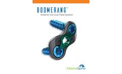 Boomerang - Versatile Anterior Cervical Plate System - Brochure