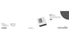 Microlife - Model BP W10 - Wrist Blood Pressure Monitor - Manual
