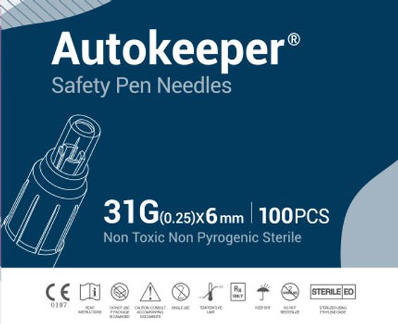 AutoKeeper - Model 31G(0.25mm) x 6mm - Safety Pen Needle