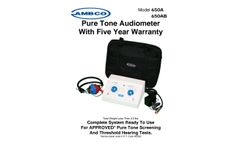 AMBCO - Model 650A/650AB - Pure Tone Audiometers - Brochure