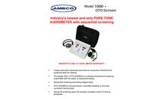 AMBCO - Model 1000 + OTO-Screen - Pure Tone Audiometer - Brochure