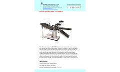 Medeco - Model ECOH003-C - Electric Operating Table - Brochure
