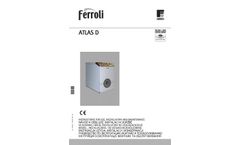 Ferroli - Model ATLAS D (Heat Output 25-75 kW) - Thermal Unit with Low Nox Diesel Oil Burner for Heating - Brochure