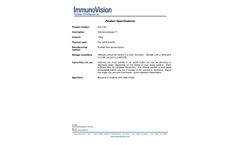 ImmunoVision - Model HIS-1001 - Histones Subclass H1 (F1) Specifications - Brochure
