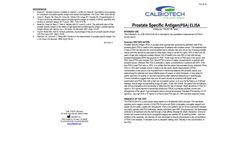 Calbiotech - Model PS235T - Prostate Specific Antigen(PSA) ELISA - Datasheet
