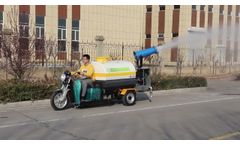 Electric Motor Tricycle Mini Watering Cart Water Tanker --BY-X15 - Video