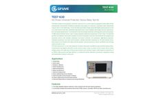 Gfuve - Model TEST-630 - Six Phase Universal Protection Device Relay Test Kit - Brochure