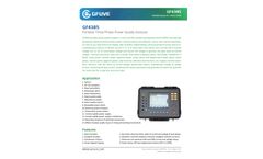 Gfuve - Model GF4385 - Portable Three Phase Power Quality Analyzer - Brochure