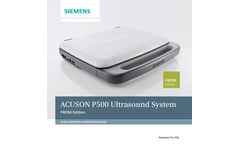 Siemens - Model Acuson P500 - Ultrasound System - Brochure