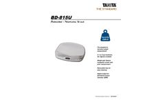 Tanita - Model BD-815U - Neonatal / Lactation Baby - Brochure