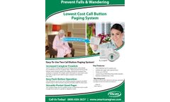 Smart Caregiver - Model TL-5102TP - Stand Alone Personal Paging System - Brochure