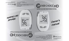 Clever Choice HD - Blood Glucose Monitor - Manual
