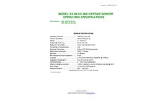 Sensoronics - Model SS-08 - Medical Oxygen Sensor - Specifications Sheet
