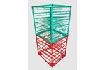 FWF - Model 6544D - Layered Horizontal Stacking Rack with Door for 25 D/E Cylinders