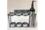 FWF - Model 2120-4 - Inline Oxygen Cylinder Wall Mount Rack for Four M6 (3.20 Inch DIA) Oxygen Cylinders