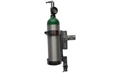 FWF - Model 2115 - Wheelchair Mountable Oxygen Rack for an M6 Style (3.20 Inch DIA) Oxygen Cylinder