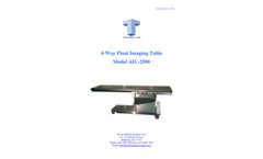 Tower Medical Systems - Model AIC 2500 - 4-Way Float Imaging Table -User-Manual