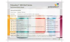 Polyselect - Model 500 Matt Series - Seed Coating Polymers Datasheet