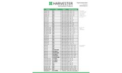 Harvesters - Model ID - Inner Dimension Trays - Brochure