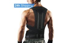 Protege Medical - Adjustable Posture Corrector Back Support Shoulder Lumbar Brace Support Corset Back Belt