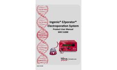 Ingenio - Model EZporator - Electroporation System - Brochure