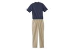 Silverts Adaptive - Model 50880 - Men`s Stay Dressed Jumpsuit with Short Sleeve Polo Shirt