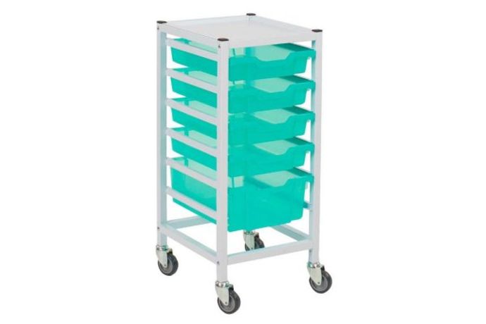 Gratnells - Compact Hospital Storage Trolley With 5 Trays