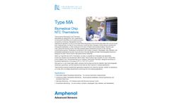 Thermometrics - Model Type MA - Biomedical Chip Thermistor Assemblies Datasheet