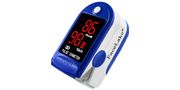 Oximeter with Lanyard, Carrying Case and Batteries, Blue