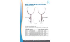 Trewavis Surgical - Keon Cohen Heavy Duty Retractors - Brochure