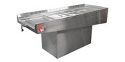Stationary Pedestal Autopsy Table with Metal Rollers