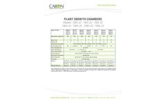 CARON - General Fluorescent Plant Growth Chamber - Specsheet