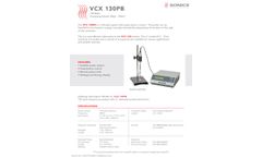 Sonics Materials - Model VCX 130PB - Handheld and Ultrasonic Energy Monitoring System - Datasheet