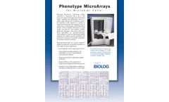 Phenotype MicroArrays for Microbial Cells - Brochure