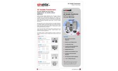 Sinalda - Model SA-3 Series - Manually Operated Three-Phase Variable Transformers - Brochure