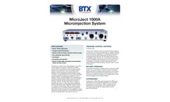 BTX MicroJect - Model 1000A - Microinjection System - Datasheet