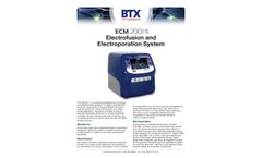 Model ECM 2001 - Electrofusion & Electroporation Systems - Datasheet