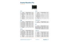 Avante Waveline Pro - Model 66009B2VMRS - Veterinary Vital Signs Monitor - Brochure