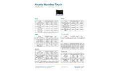 Avante Waveline Touch - Model 66011B2VMRS - Veterinary Vital Signs Monitor - Brochure
