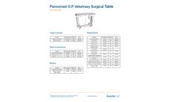 Pannomed - Model O.P. - Veterinary Surgical Table - Brochure