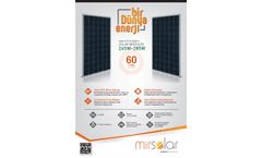 Mirsolar - Model MIR-P60 - 275 Watt Polycrystalline Solar Panel - Brochure