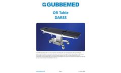 GUBBEMED - Model DARSS - Operating Table - Brochure