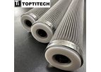 TOPTITECH - 480MM DOE Stainless Steel Pleated Filter Cartridge For Oil Filtration
